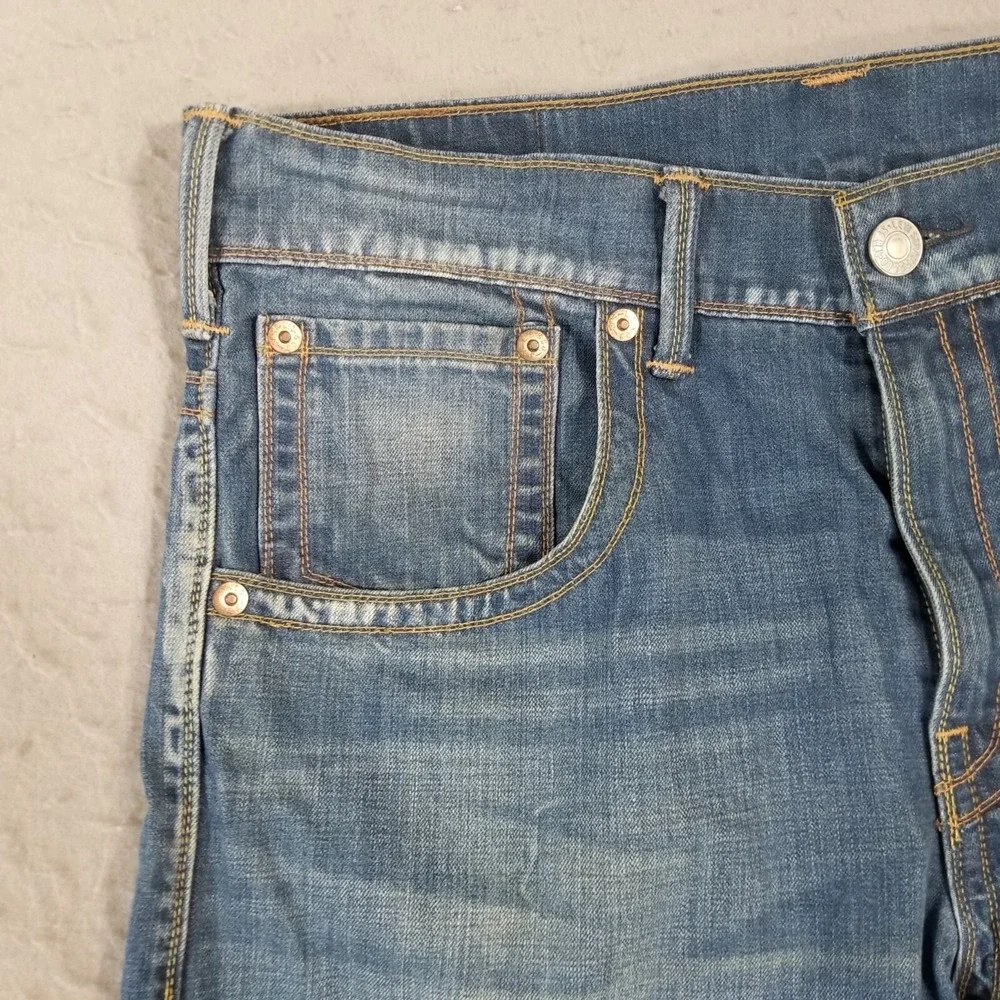 Levi's 504 jeans men's 36x28 relaxed fit straight blue denim pants retro